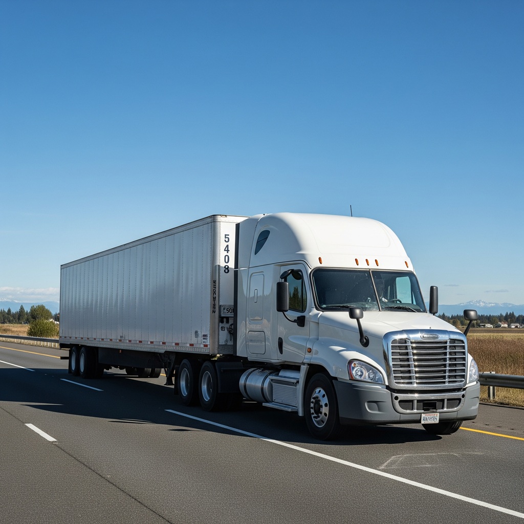 Commercial trailer truck