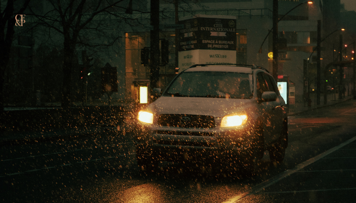 driving at night Car driving at night