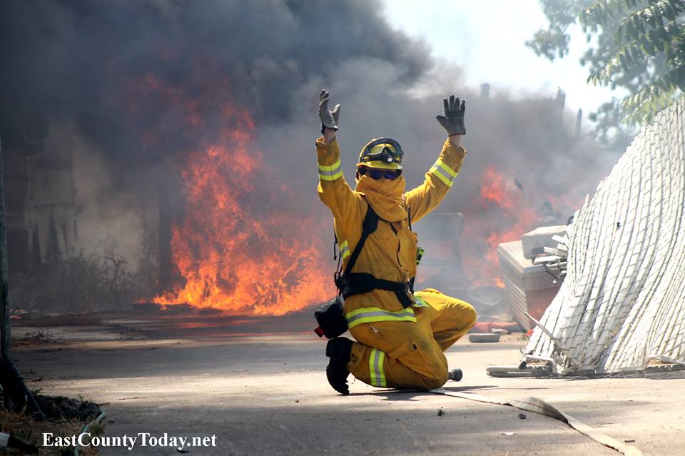 County Firefighters protected multiple structures behind homes