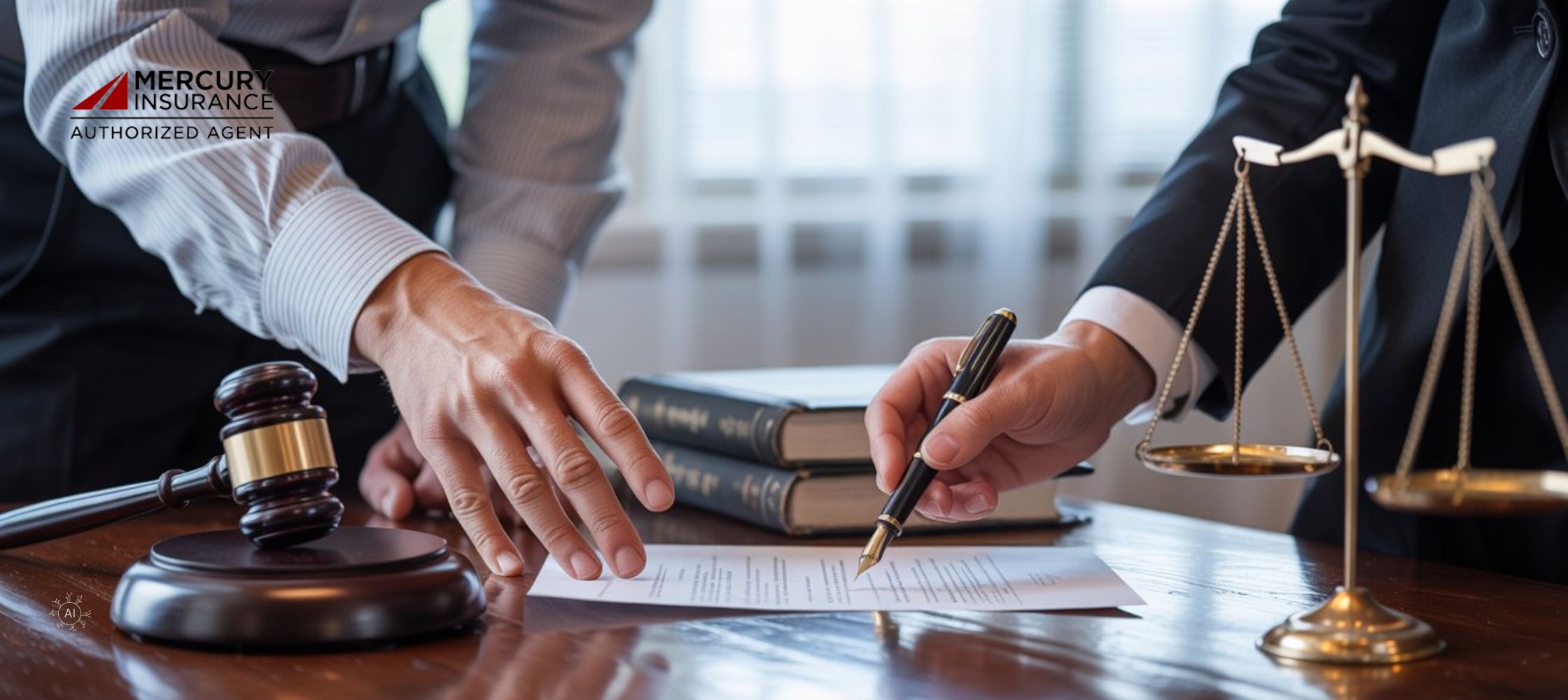 Small business man signing legal documents 
