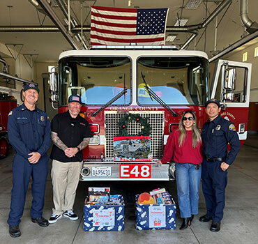 Toy Drive Seal Beach Fire Department - Mike Johnson, Nancy & Neil