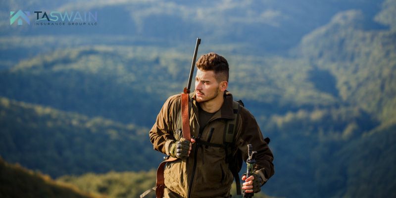 Hunting in green mountains