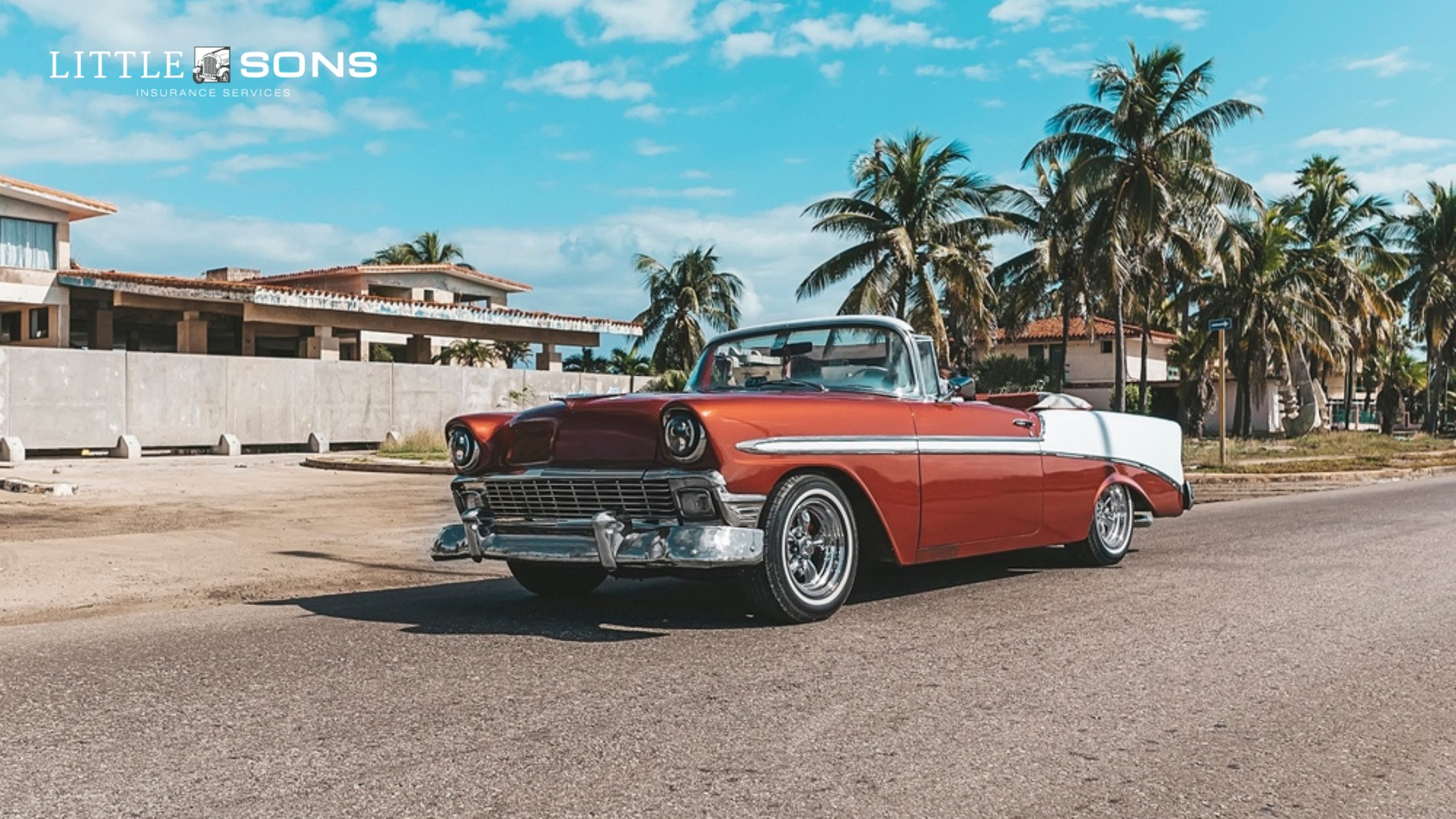 Red old classic car