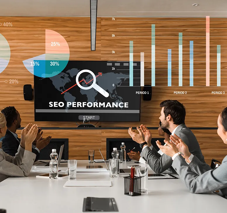 Insurance agents lauding SEO performance data